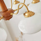 Korelle Glass Chandelier-Moonnatur