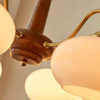 Korelle Glass Chandelier-Moonnatur