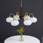 Korelle Glass Chandelier-Moonnatur