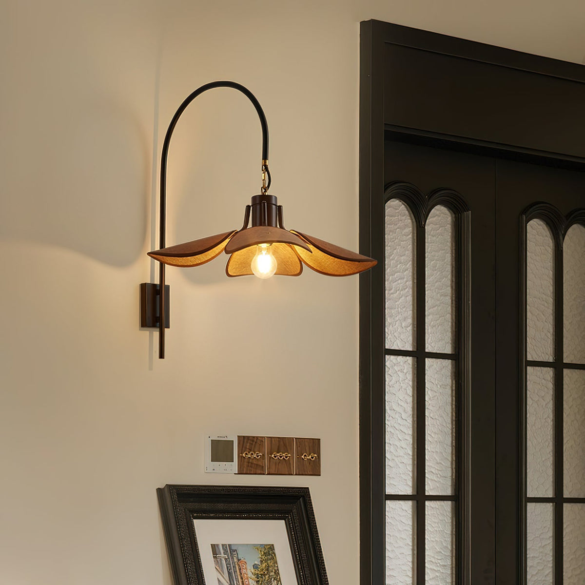 Seldenora Fabric Wall Light-Moonnatur