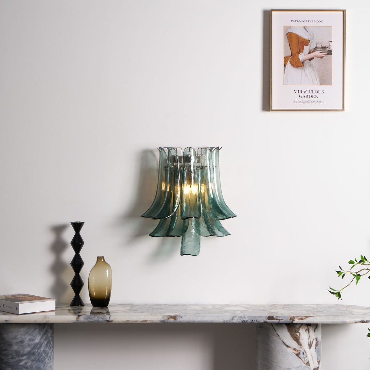 Hildenmere Glass Wall Light-Moonnatur