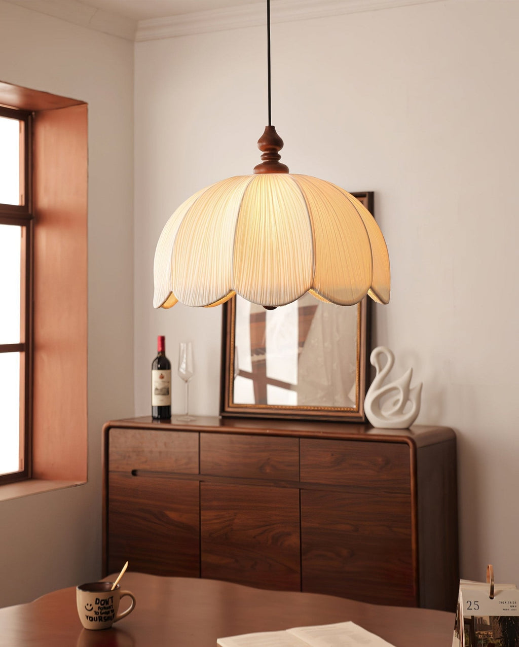 Cardelhill Fabric Pendant Light-Moonnatur