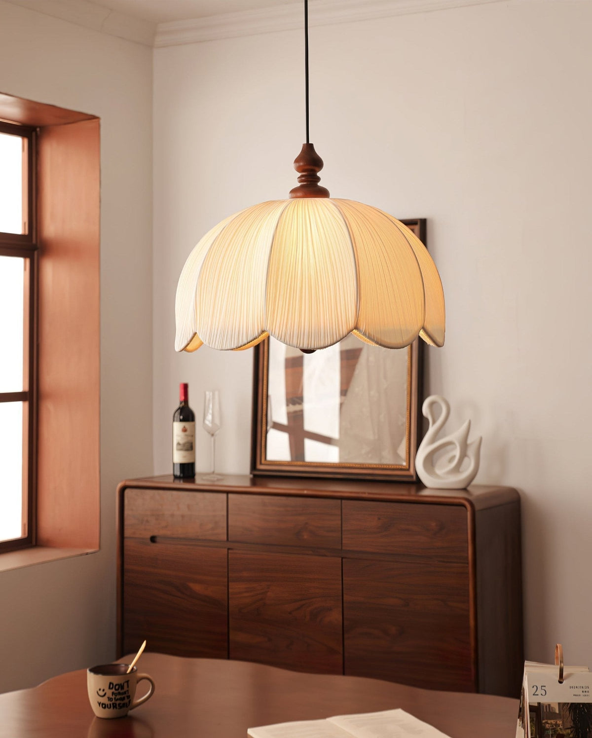 Cardelhill Fabric Pendant Light-Moonnatur