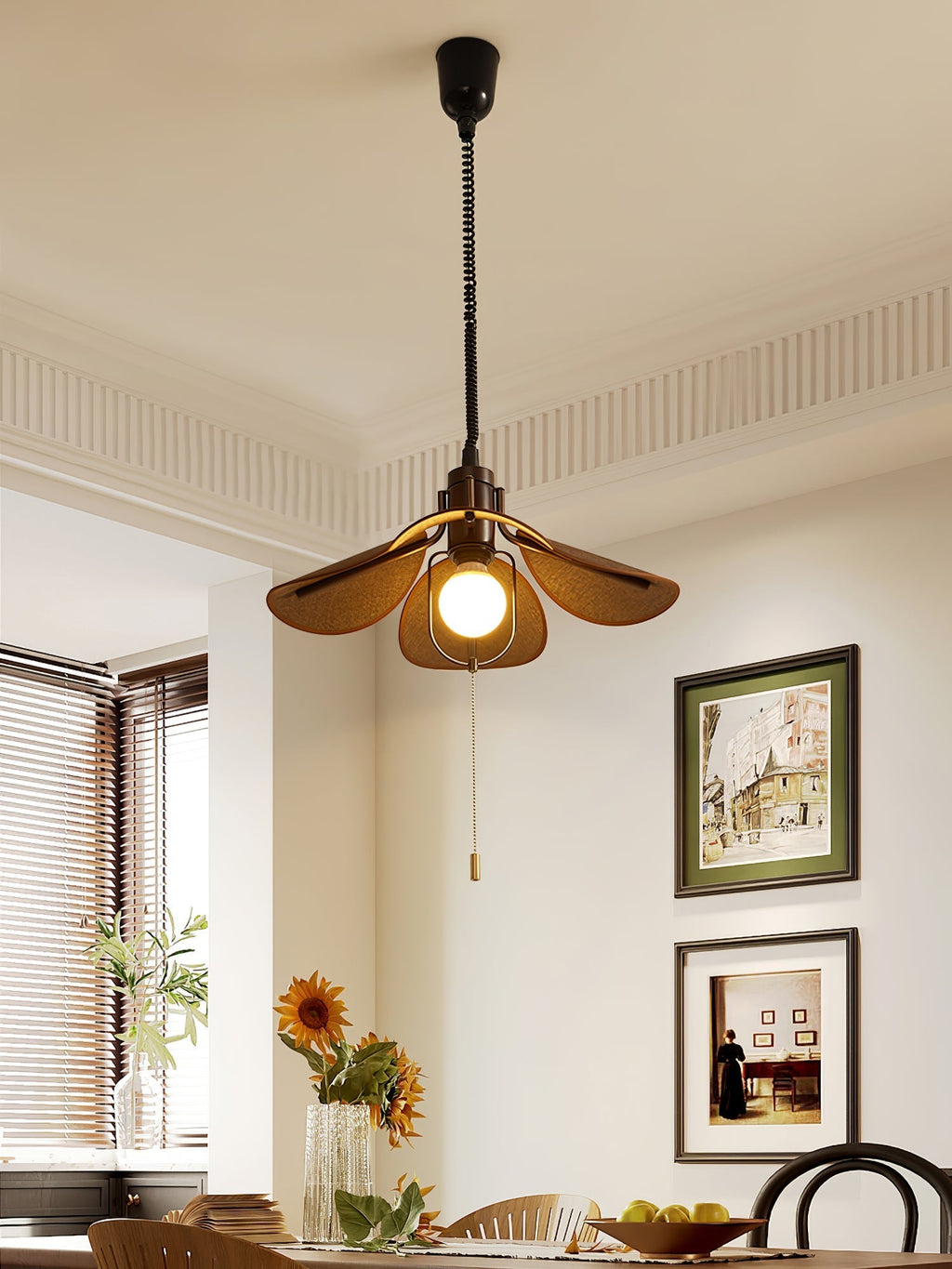 Galenelle Linen Pendant Light-Moonnatur
