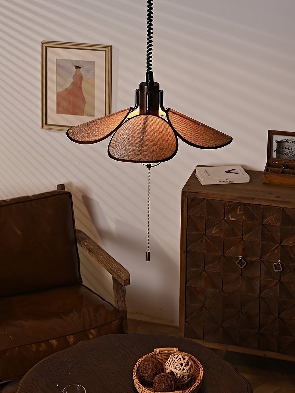 Galenelle Linen Pendant Light-Moonnatur