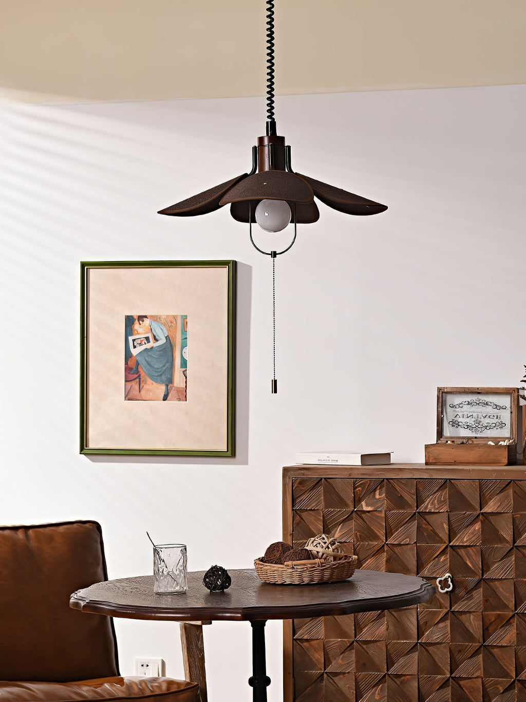 Galenelle Linen Pendant Light-Moonnatur