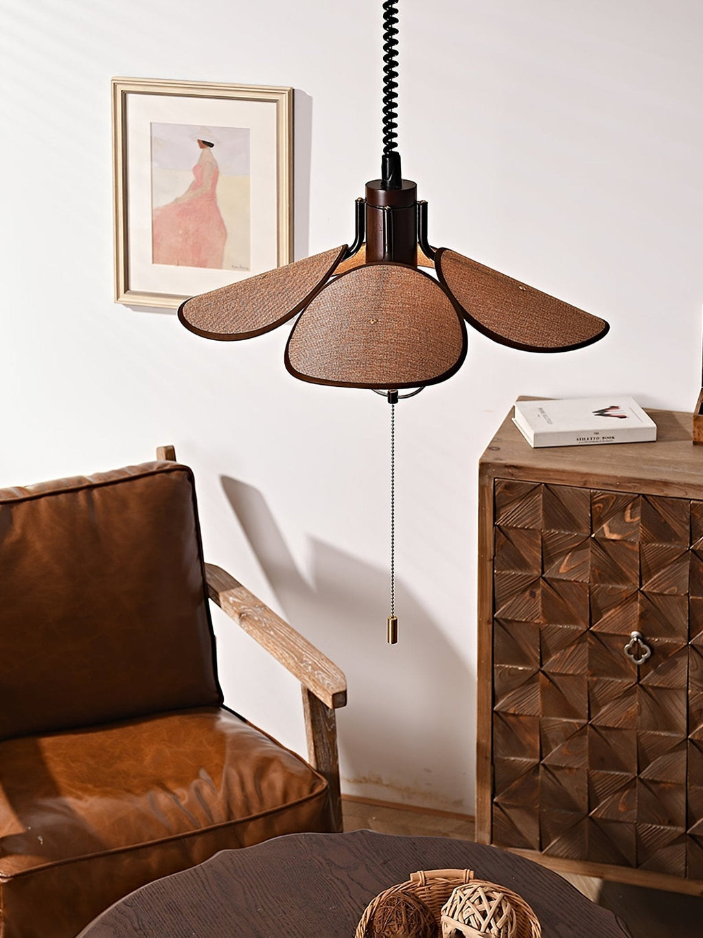 Galenelle Linen Pendant Light-Moonnatur