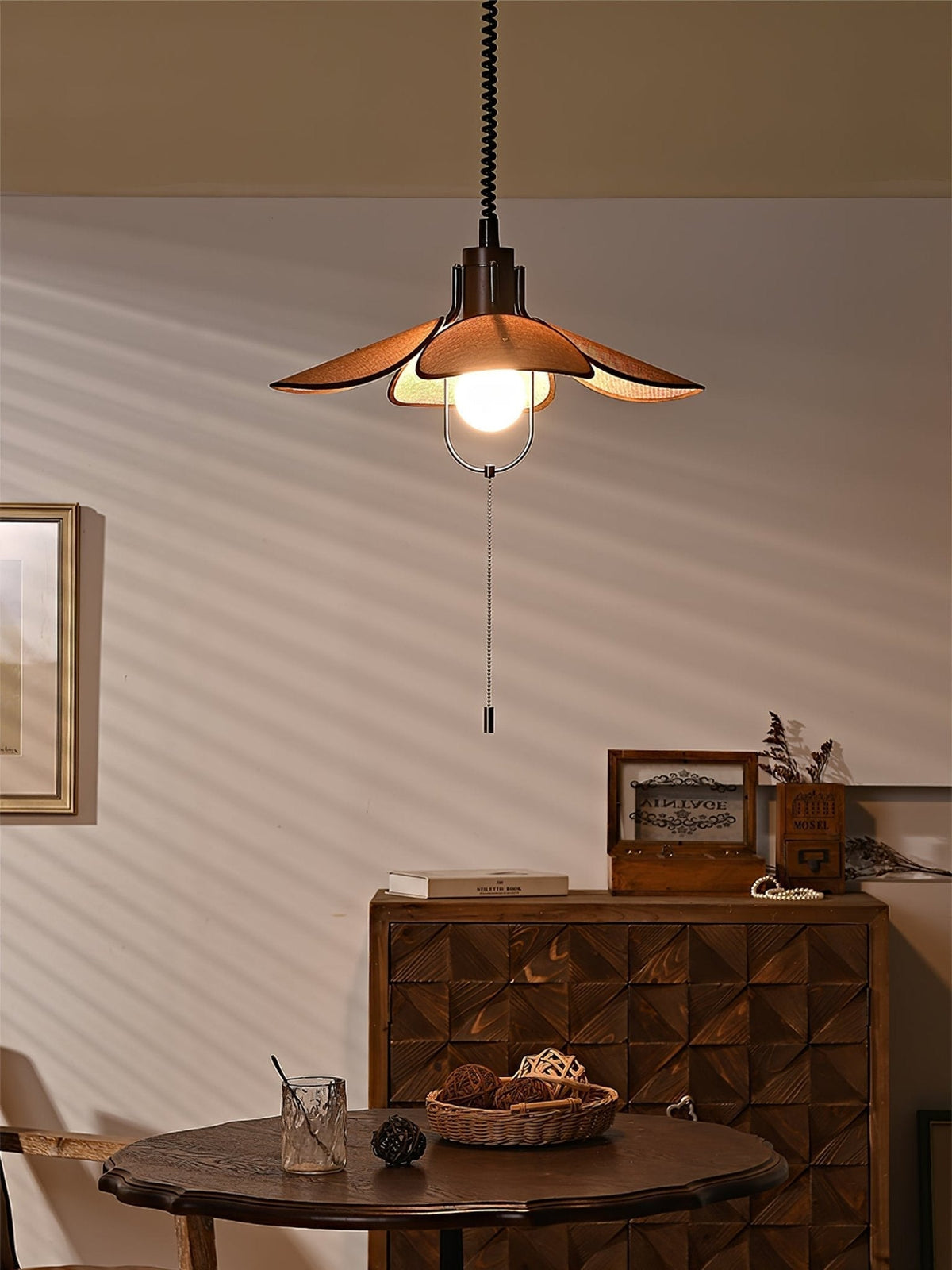 Galenelle Linen Pendant Light-Moonnatur