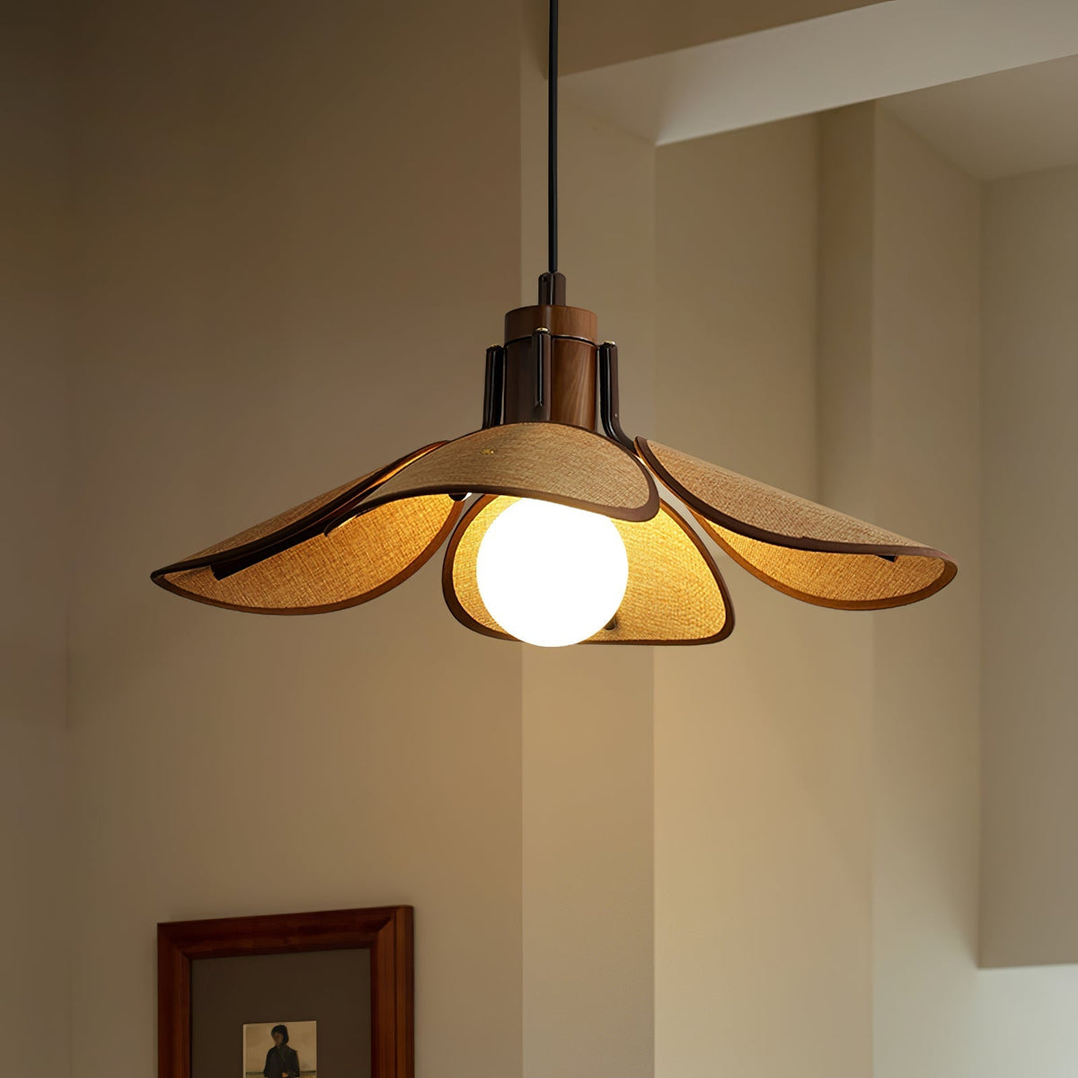 Galenelle Linen Pendant Light-Moonnatur
