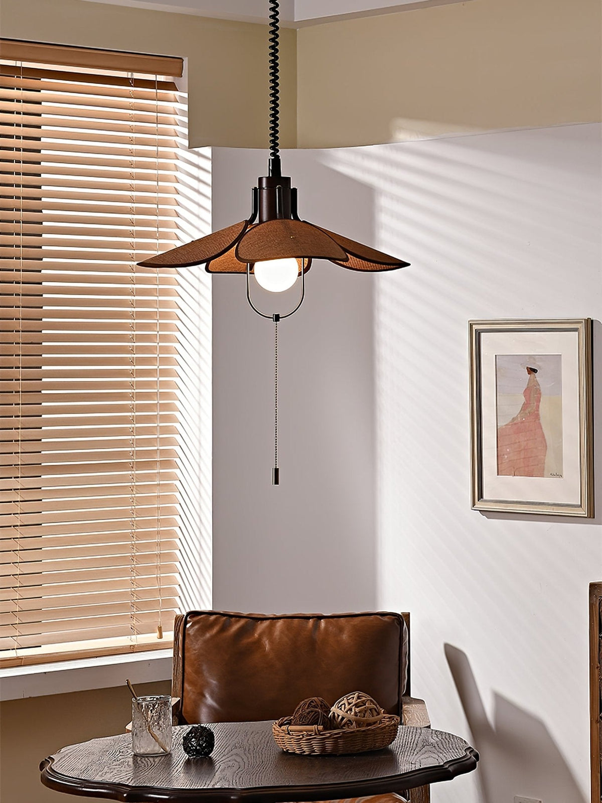 Galenelle Linen Pendant Light-Moonnatur