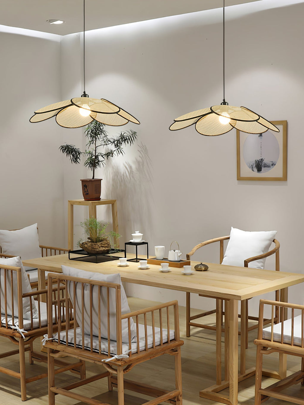 Kardenia Rattan Pendant Light-Moonnatur