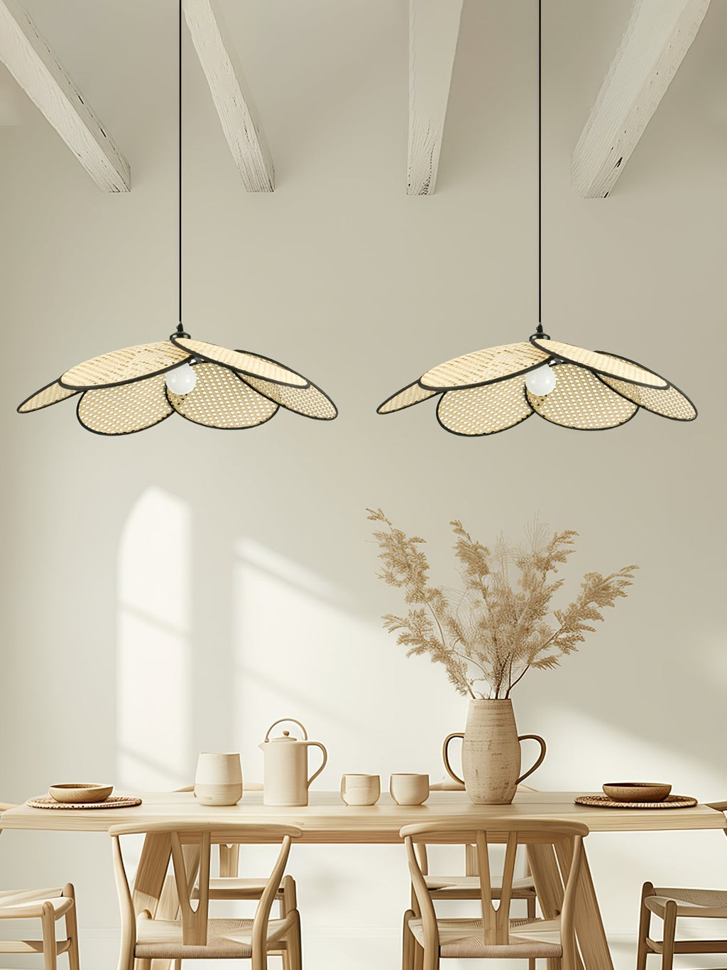 Kardenia Rattan Pendant Light-Moonnatur