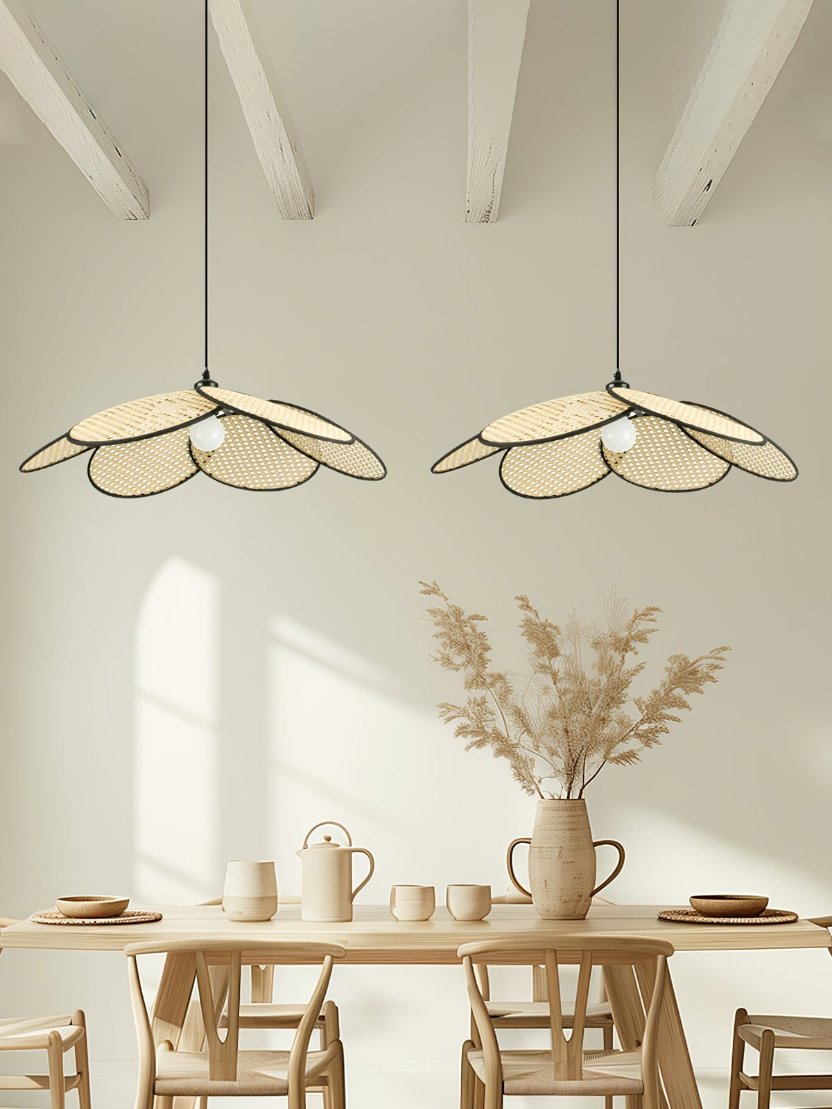 Kardenia Rattan Pendant Light-Moonnatur
