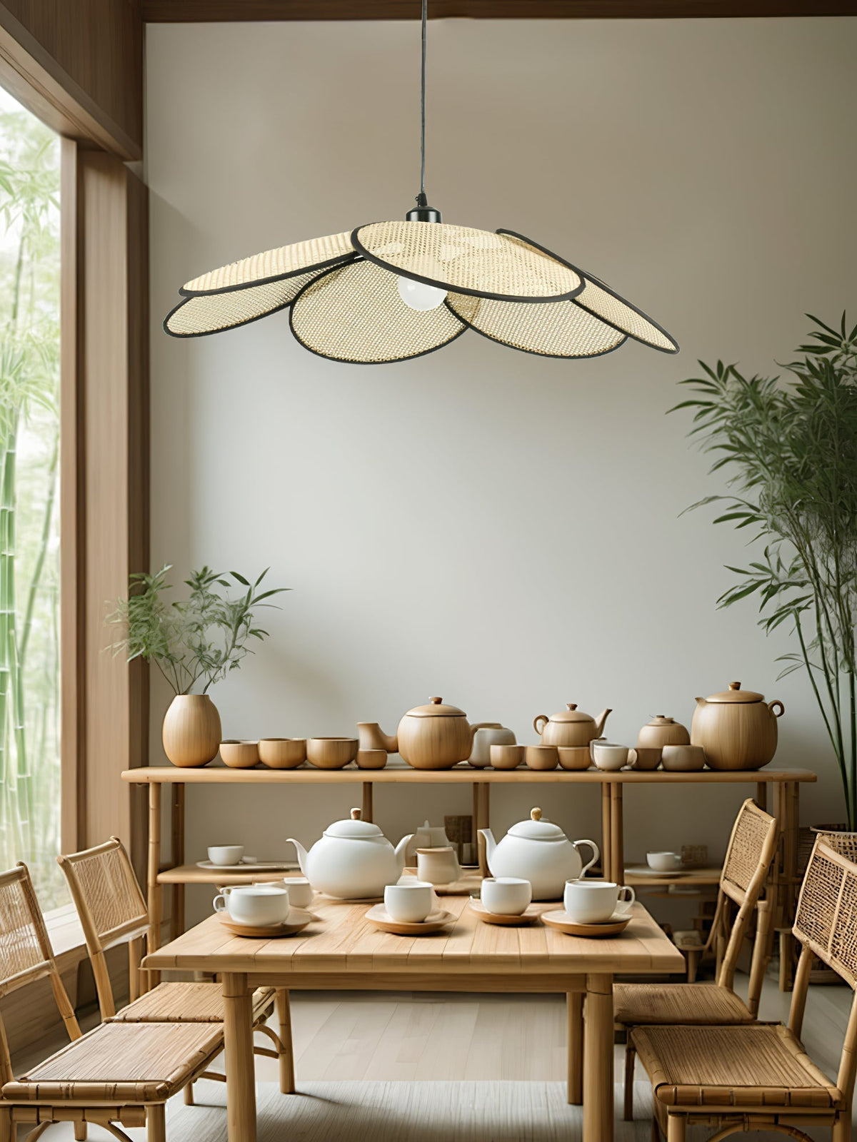 Kardenia Rattan Pendant Light-Moonnatur