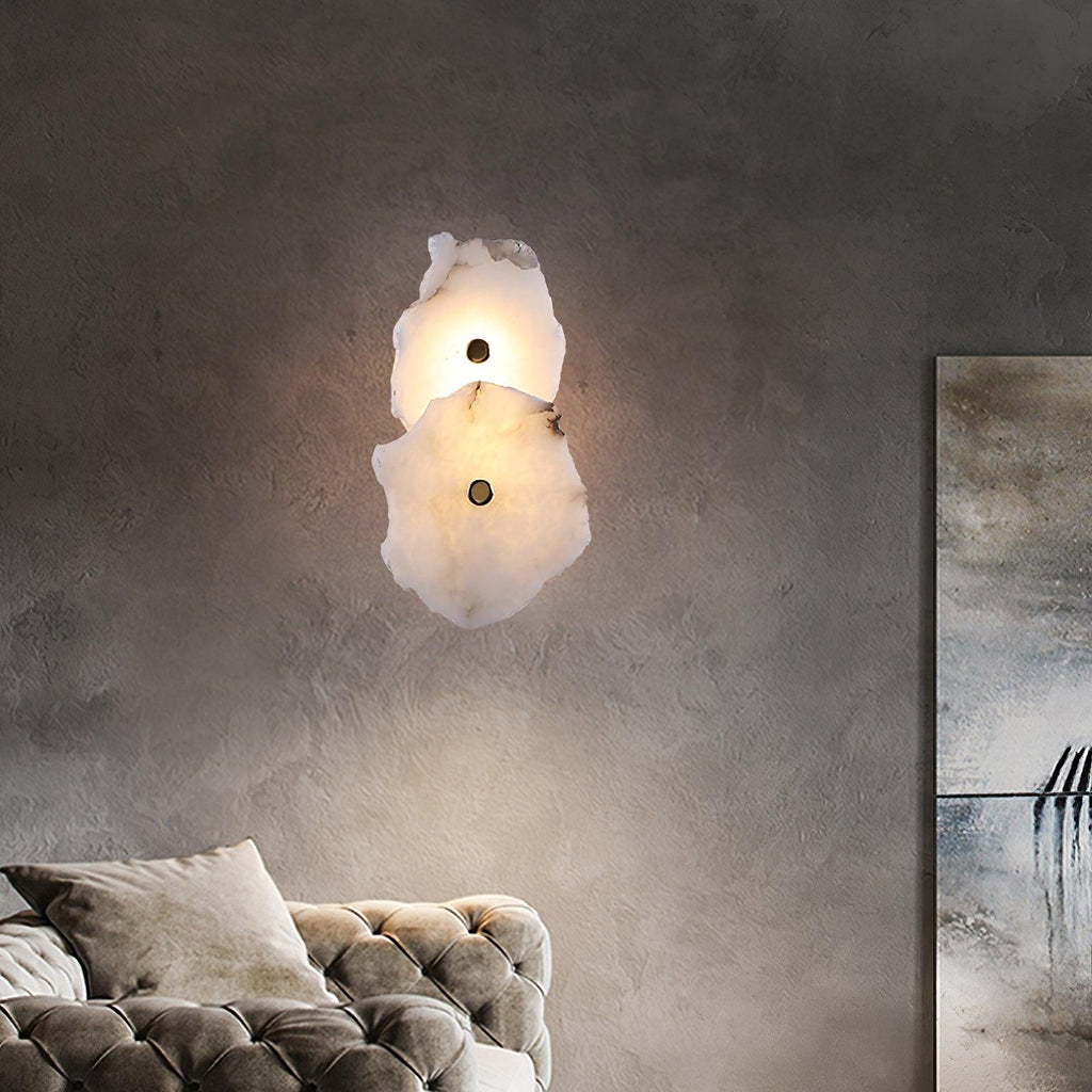 Ravensbrook Alabaster Wall Light-Moonnatur