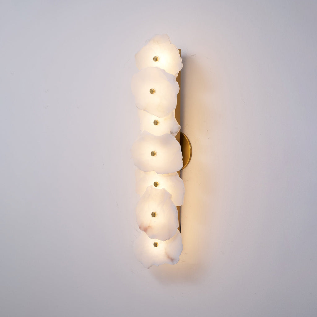 Ravensbrook Alabaster Wall Light-Moonnatur