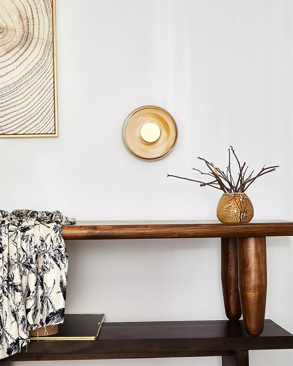 Elsenenis Ceramic Wall Light-Moonnatur