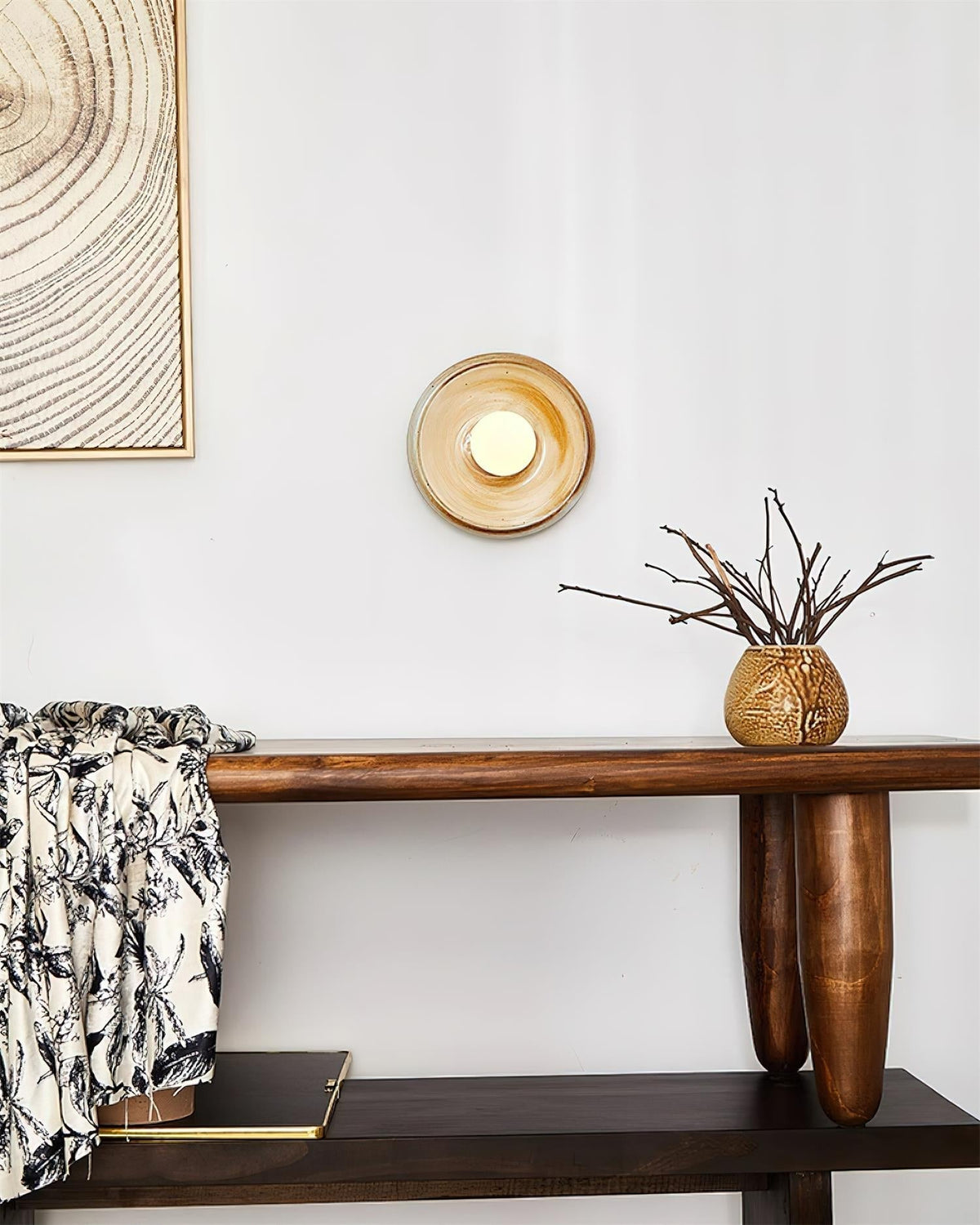 Elsenenis Ceramic Wall Light-Moonnatur