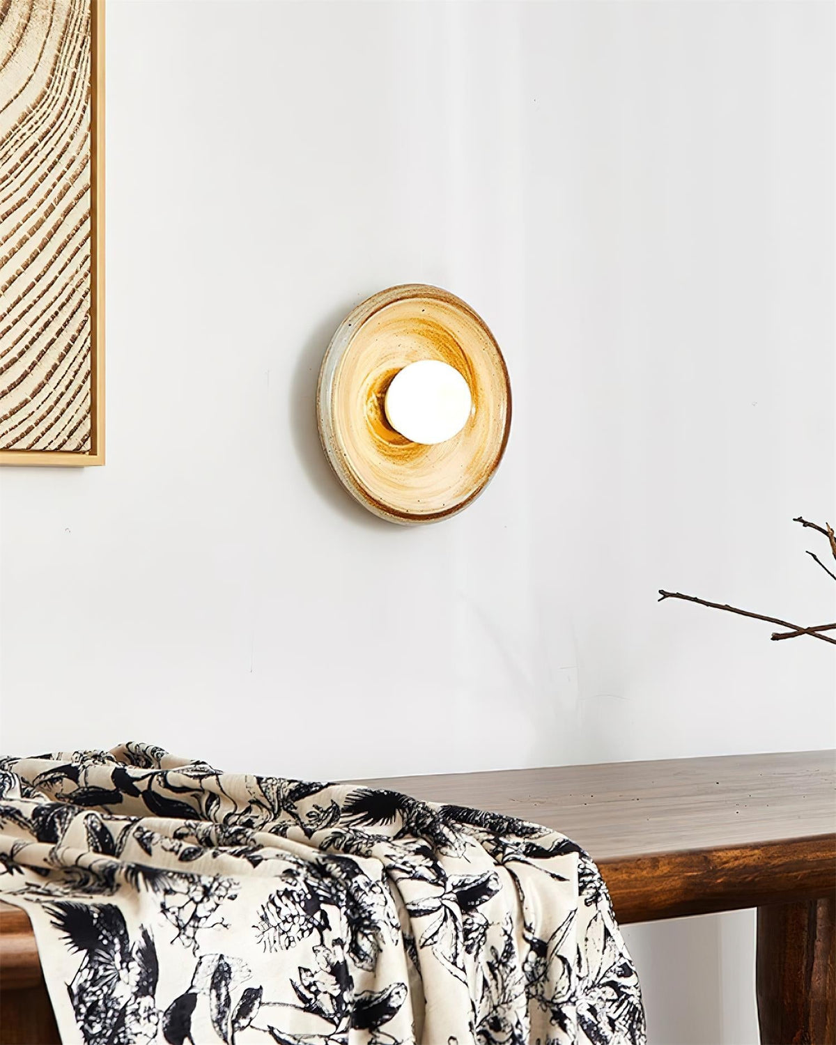 Elsenenis Ceramic Wall Light-Moonnatur
