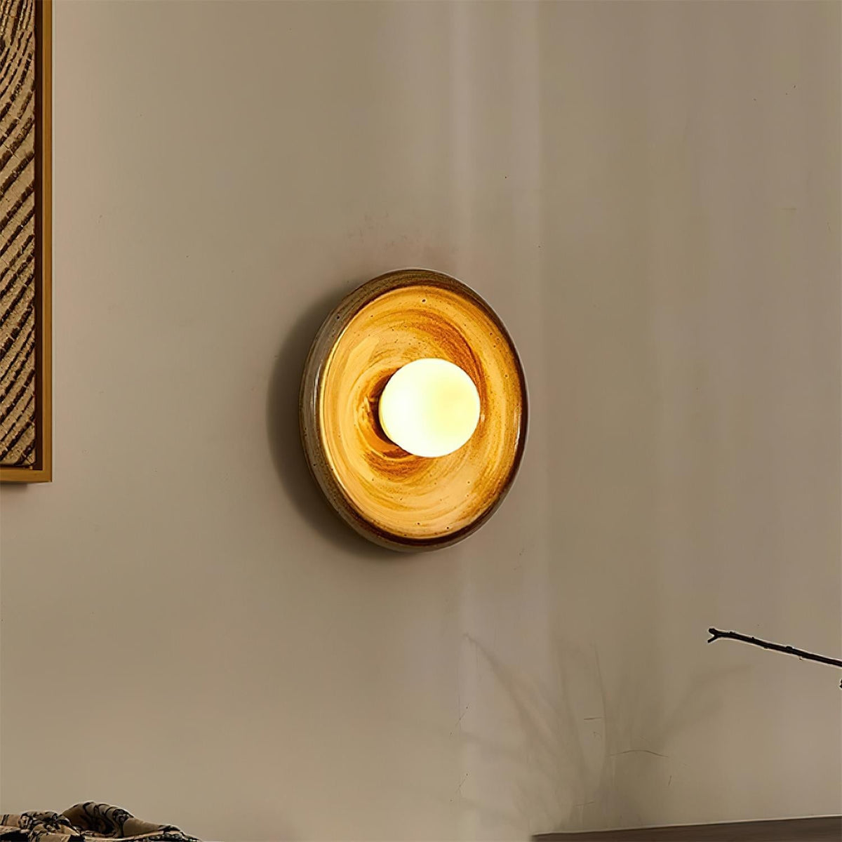 Elsenenis Ceramic Wall Light-Moonnatur