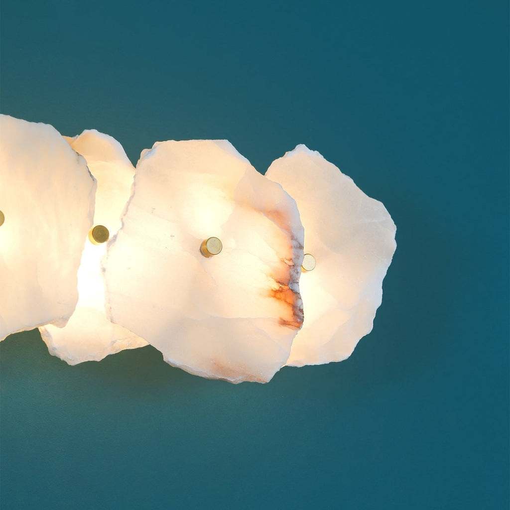 Ravensbrook Alabaster Wall Light-Moonnatur