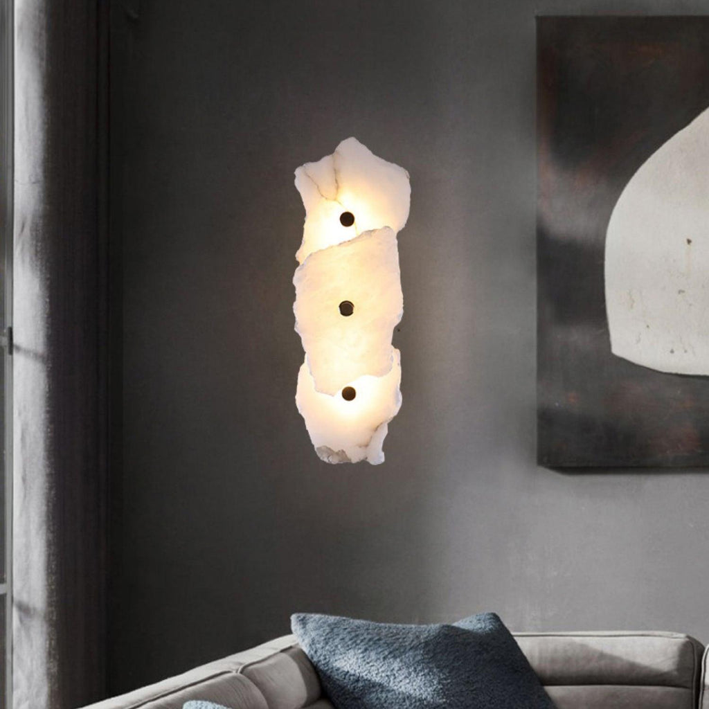 Ravensbrook Alabaster Wall Light-Moonnatur