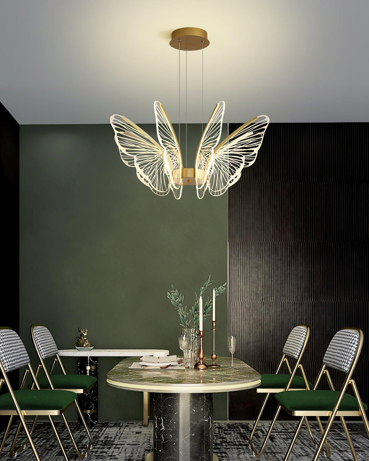 Quenelle Acrylic Chandelier-Moonnatur