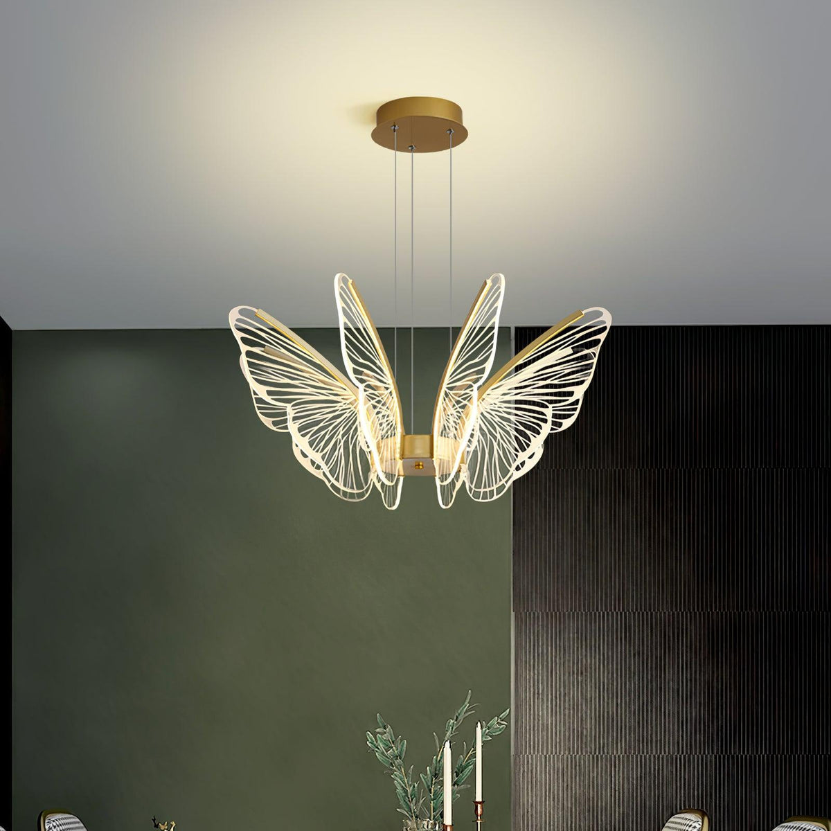 Quenelle Acrylic Chandelier-Moonnatur