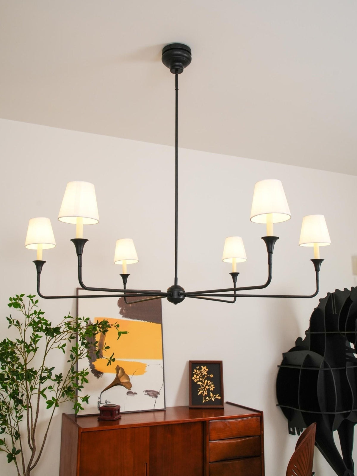 Jurelle Fabric Chandelier-Moonnatur