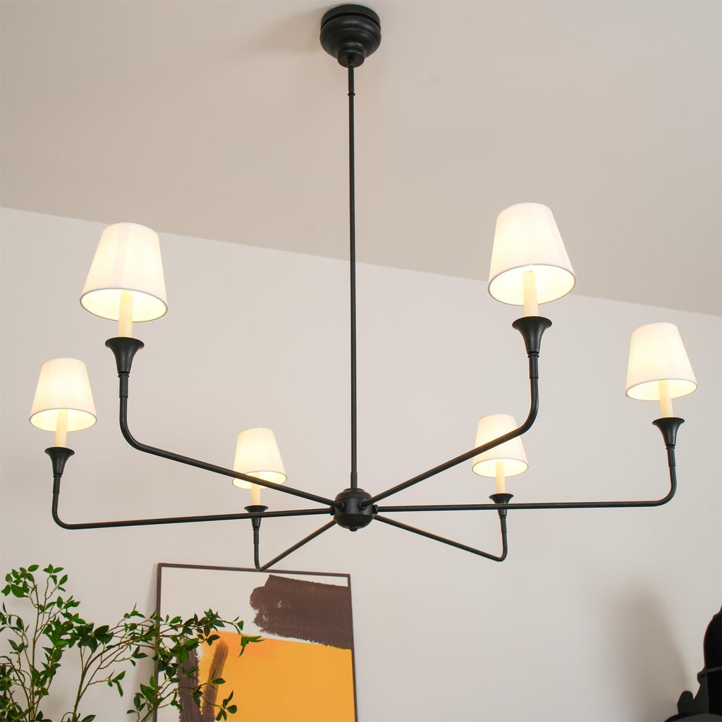 Jurelle Fabric Chandelier-Moonnatur
