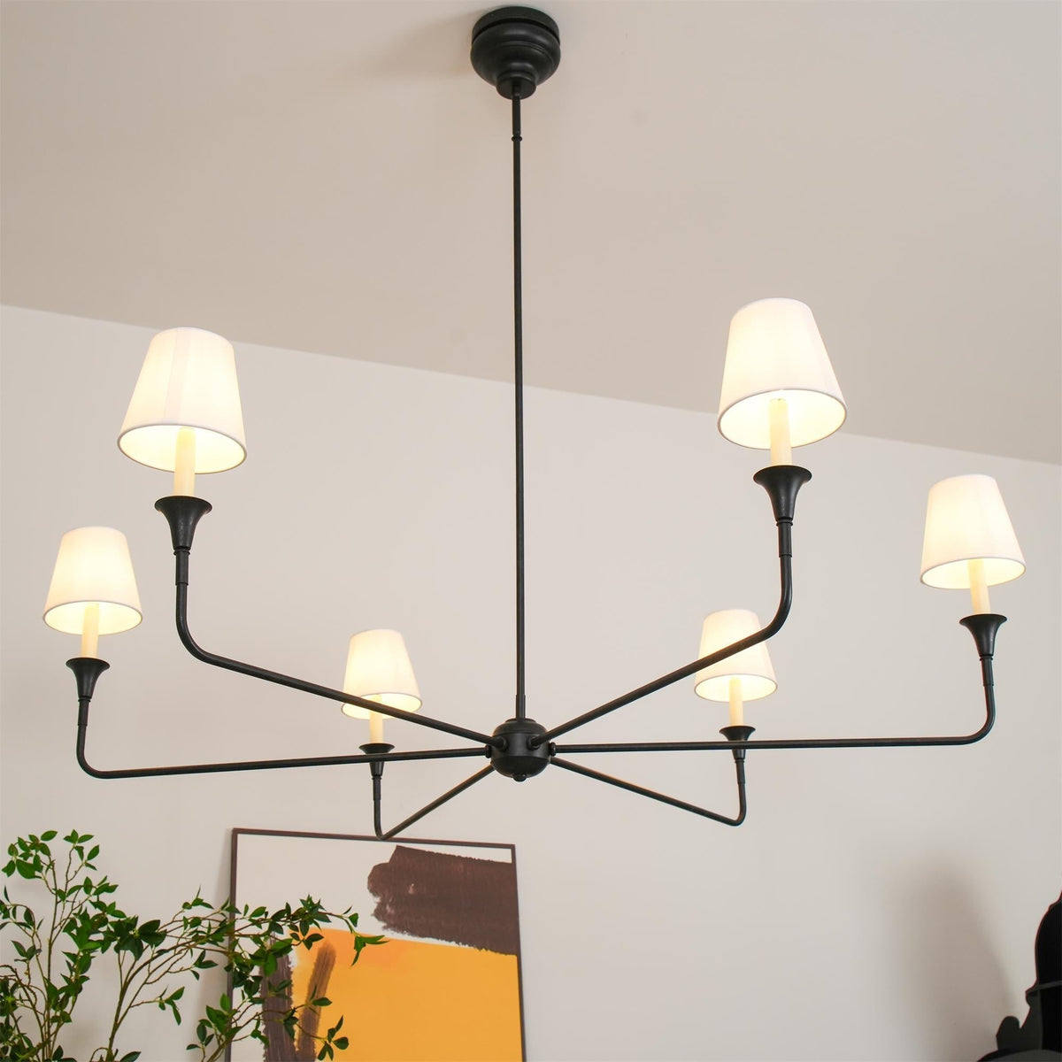 Jurelle Fabric Chandelier-Moonnatur