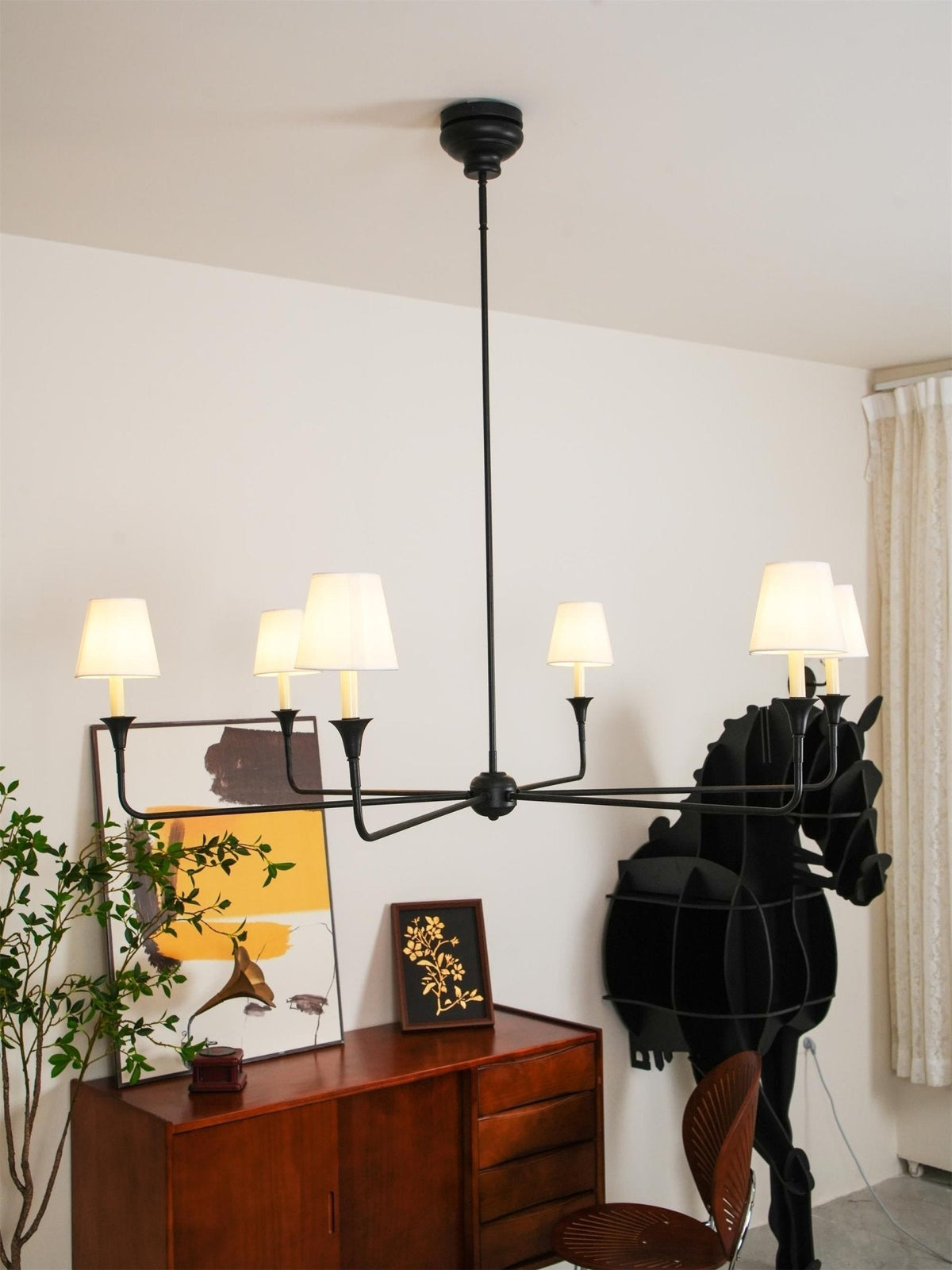 Jurelle Fabric Chandelier-Moonnatur