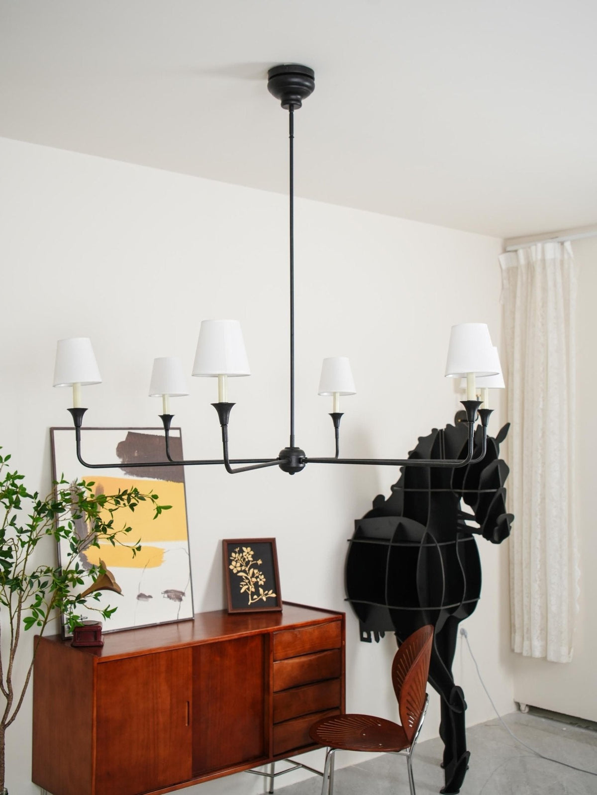 Jurelle Fabric Chandelier-Moonnatur