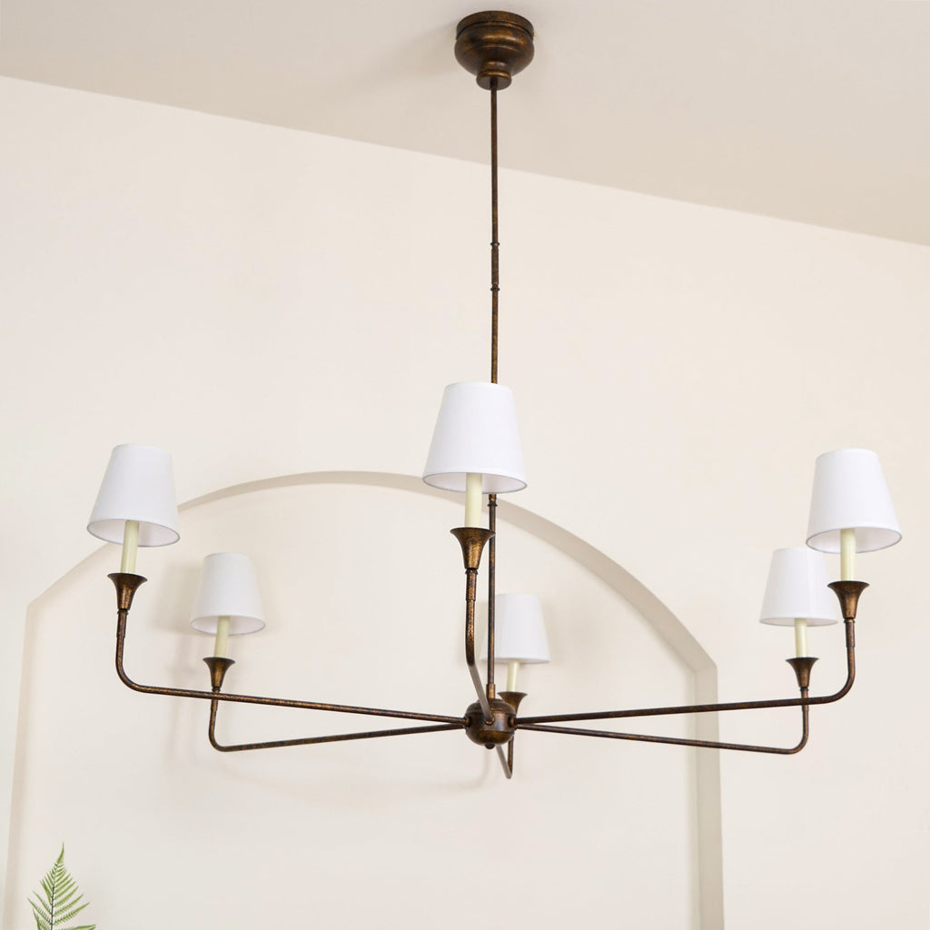 Jurelle Fabric Chandelier-Moonnatur