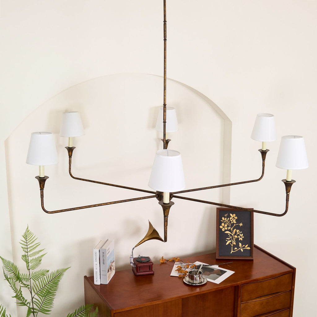 Jurelle Fabric Chandelier-Moonnatur