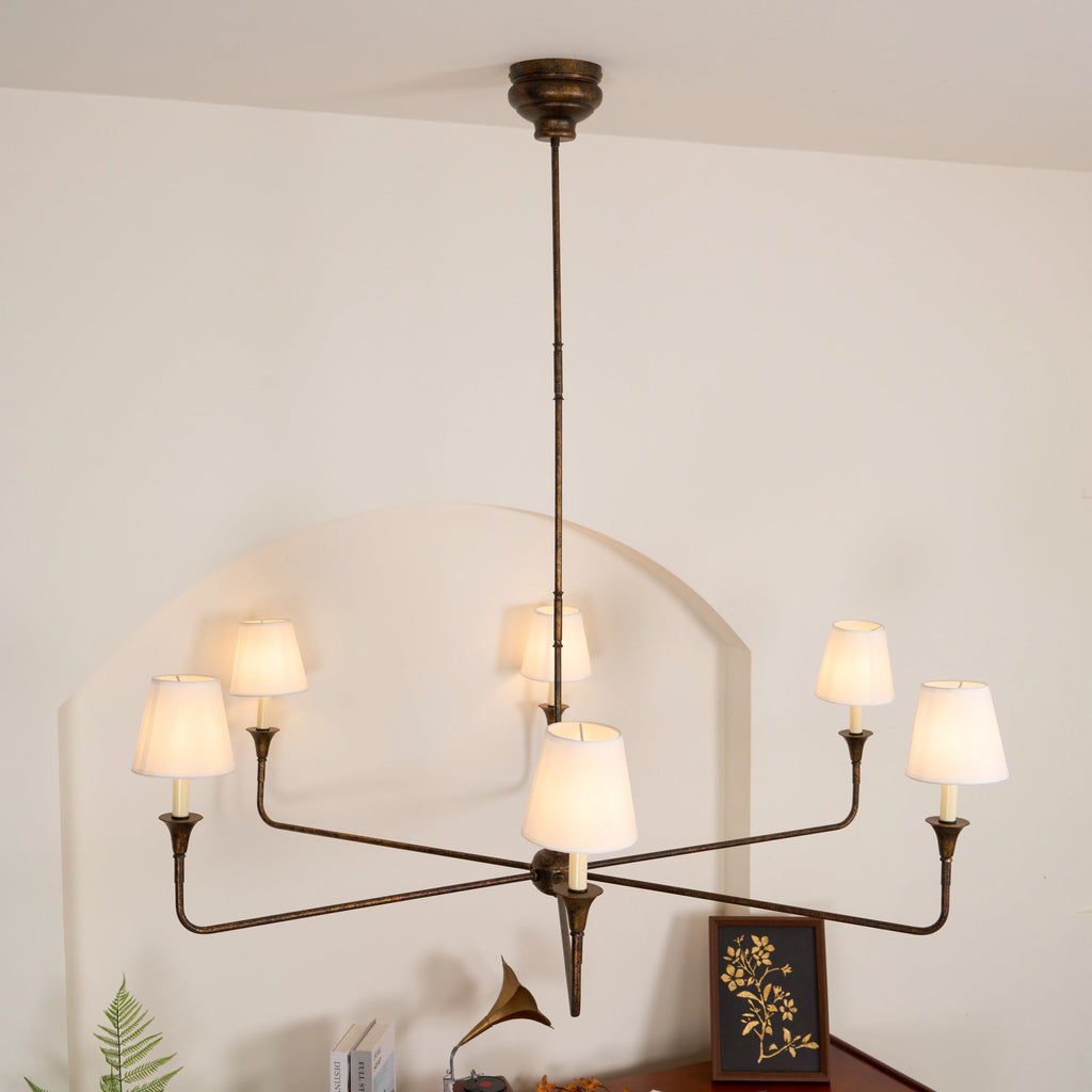 Jurelle Fabric Chandelier-Moonnatur