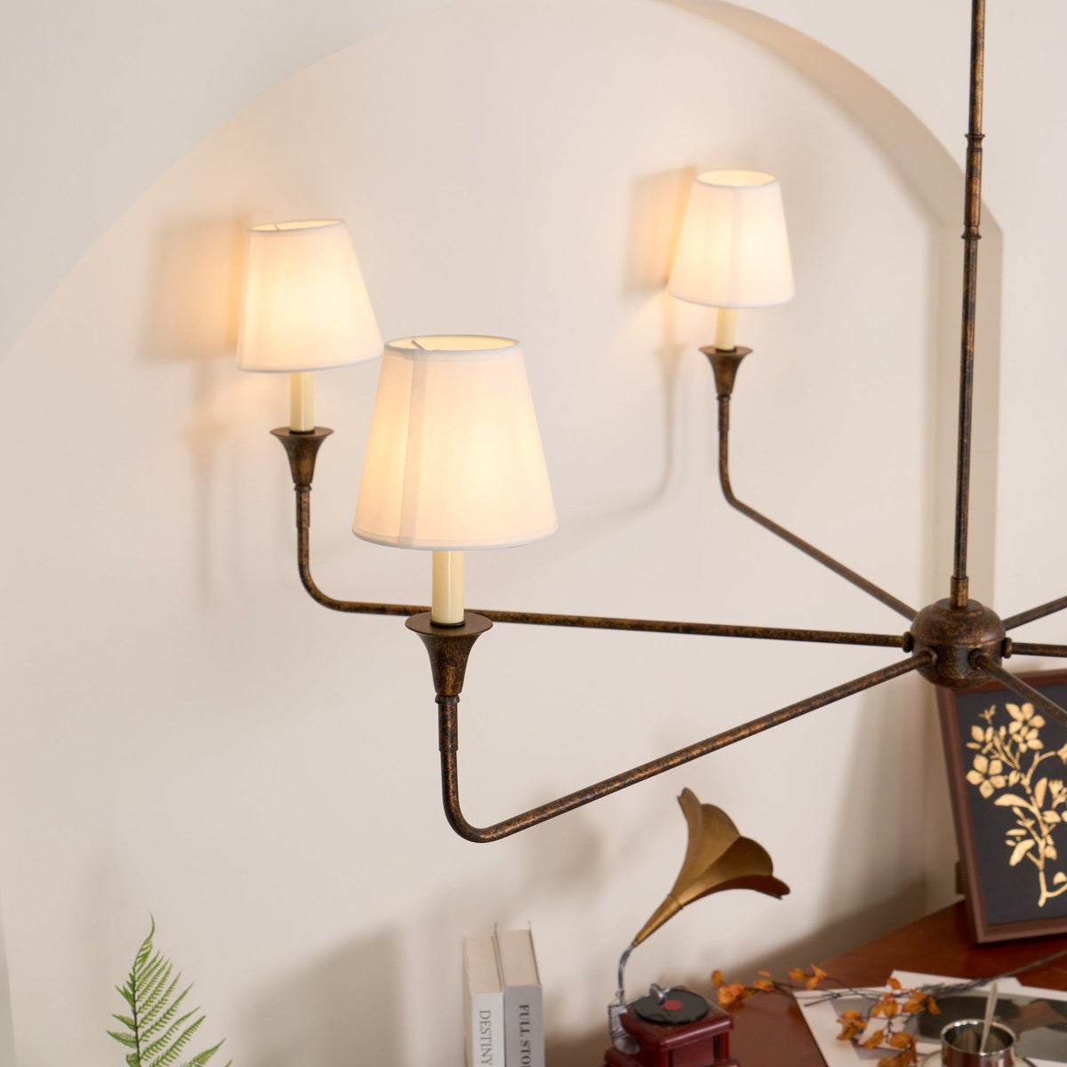 Jurelle Fabric Chandelier-Moonnatur