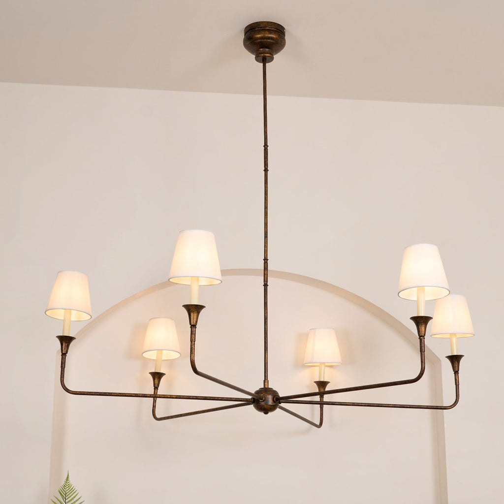 Jurelle Fabric Chandelier-Moonnatur