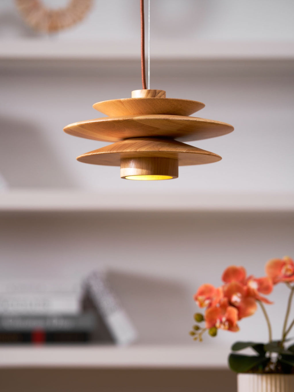 Rivenaria Wood Pendant Light-Moonnatur