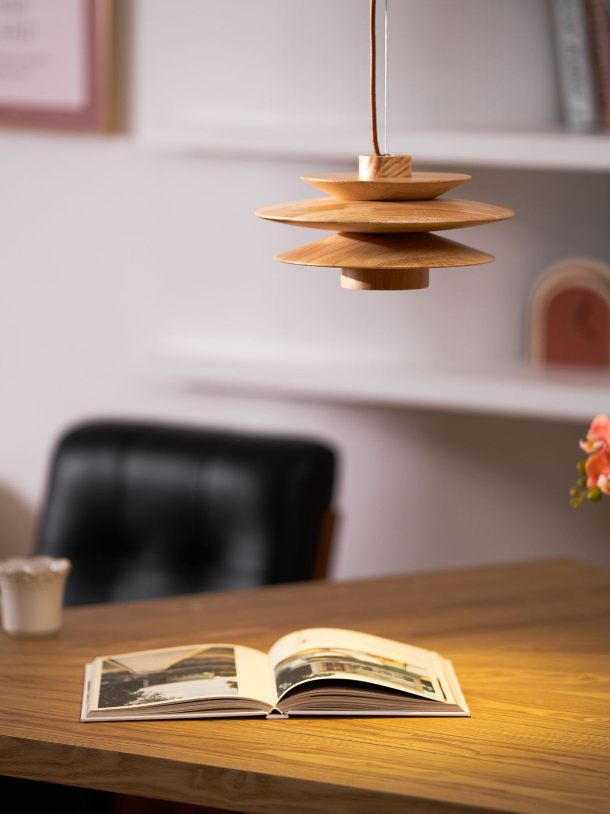 Rivenaria Wood Pendant Light-Moonnatur