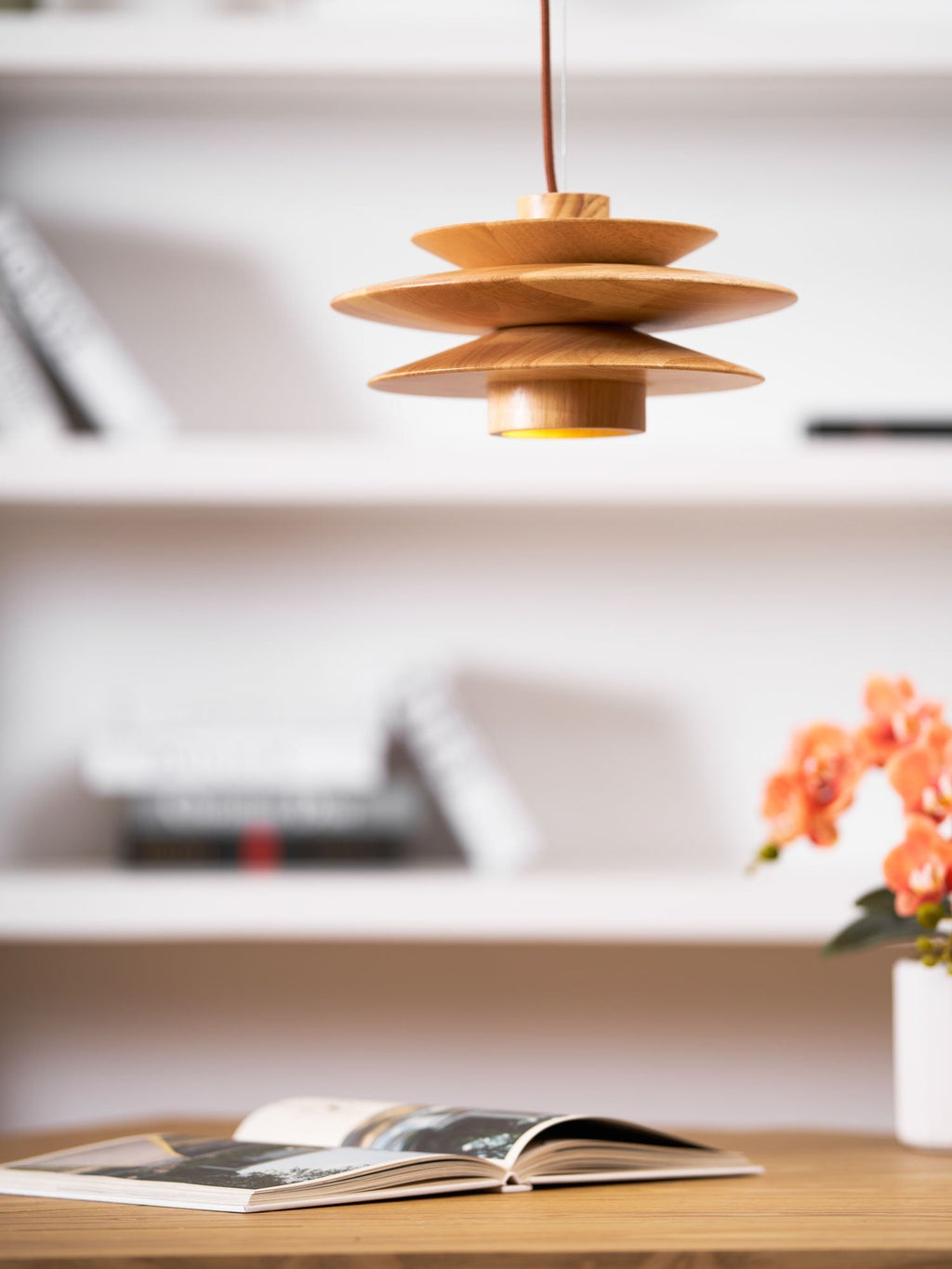 Rivenaria Wood Pendant Light-Moonnatur