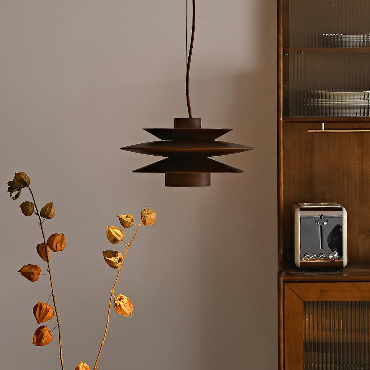 Enverdale Wood Pendant Light-Moonnatur