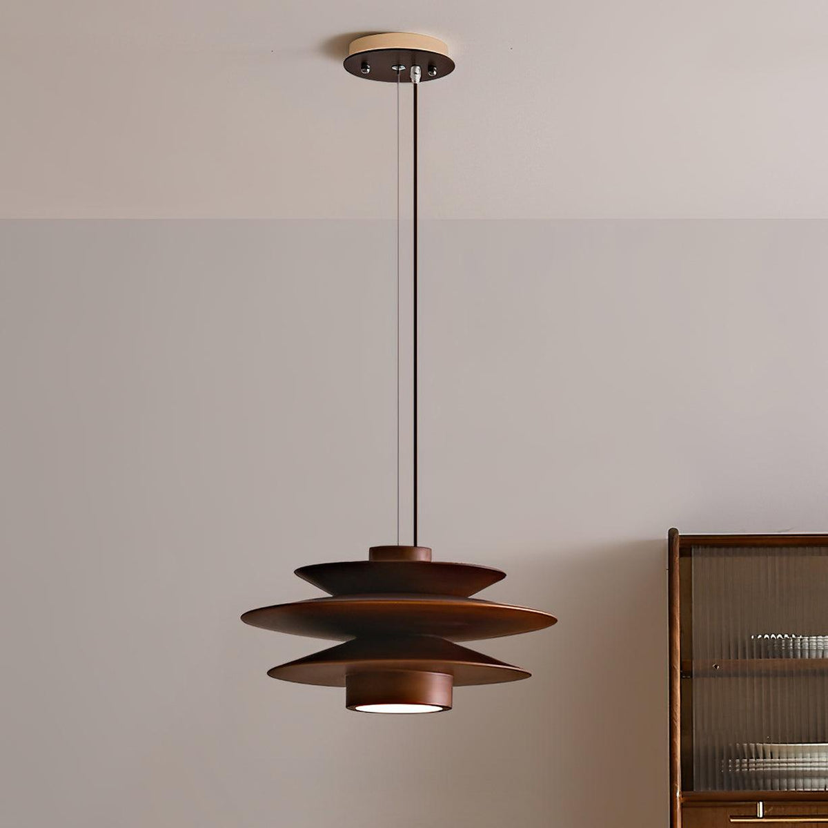 Enverdale Wood Pendant Light-Moonnatur
