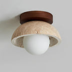 Ferrowlark Travertine Ceiling Light-Moonnatur