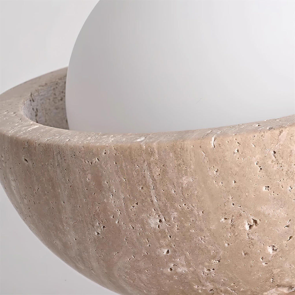 Ferrowlark Travertine Ceiling Light-Moonnatur