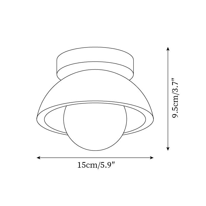 Ferrowlark Travertine Ceiling Light-Moonnatur