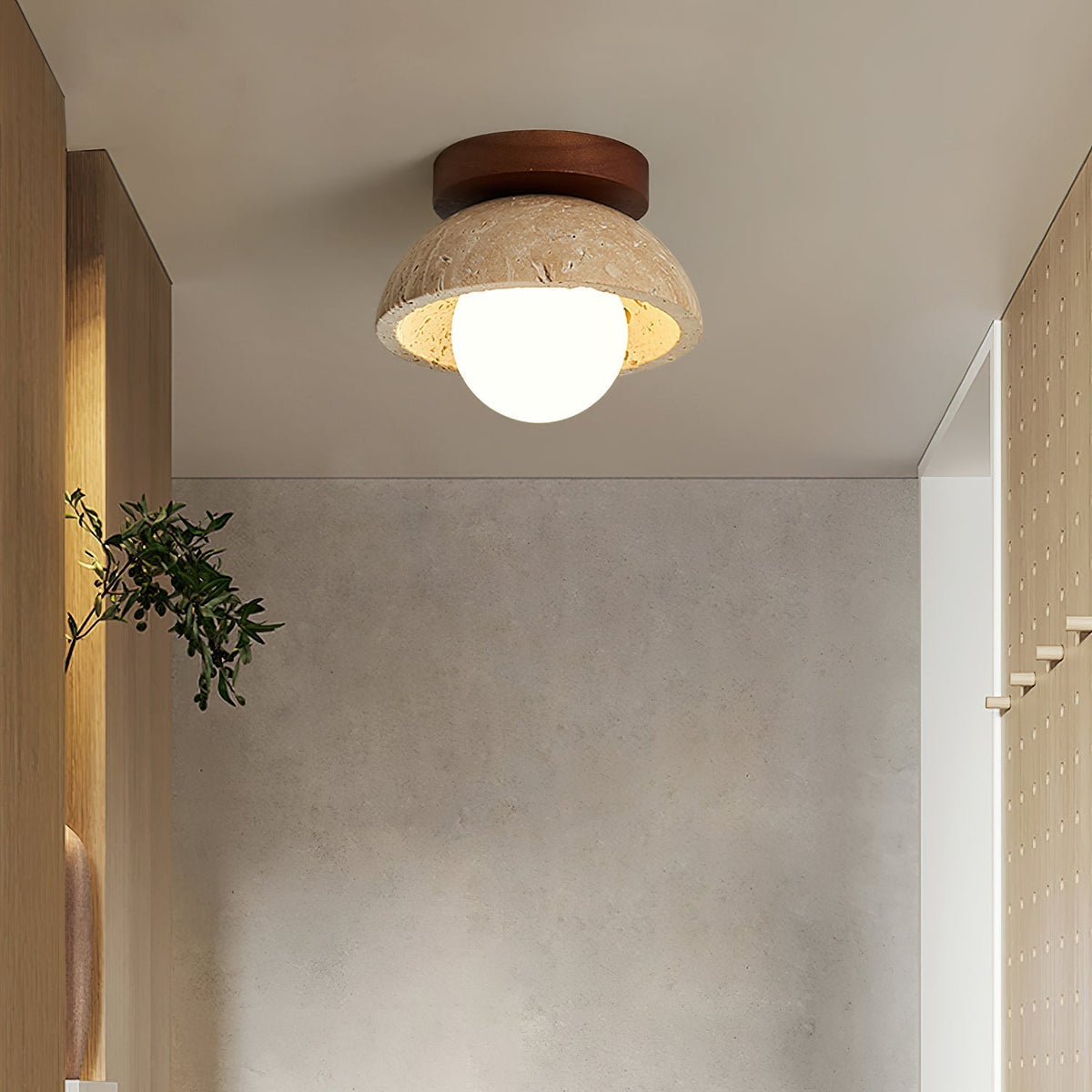Cumberonna Travertine Pendant Light-Moonnatur