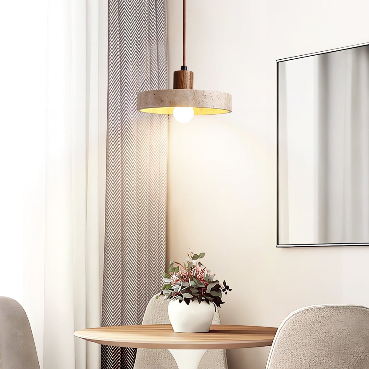 Yarrelfield Travertine Pendant Light-Moonnatur