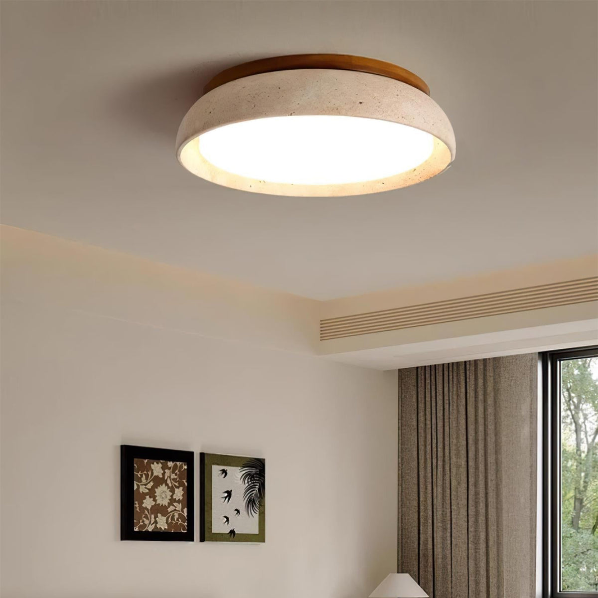 Savenlark Travertine Ceiling Light-Moonnatur