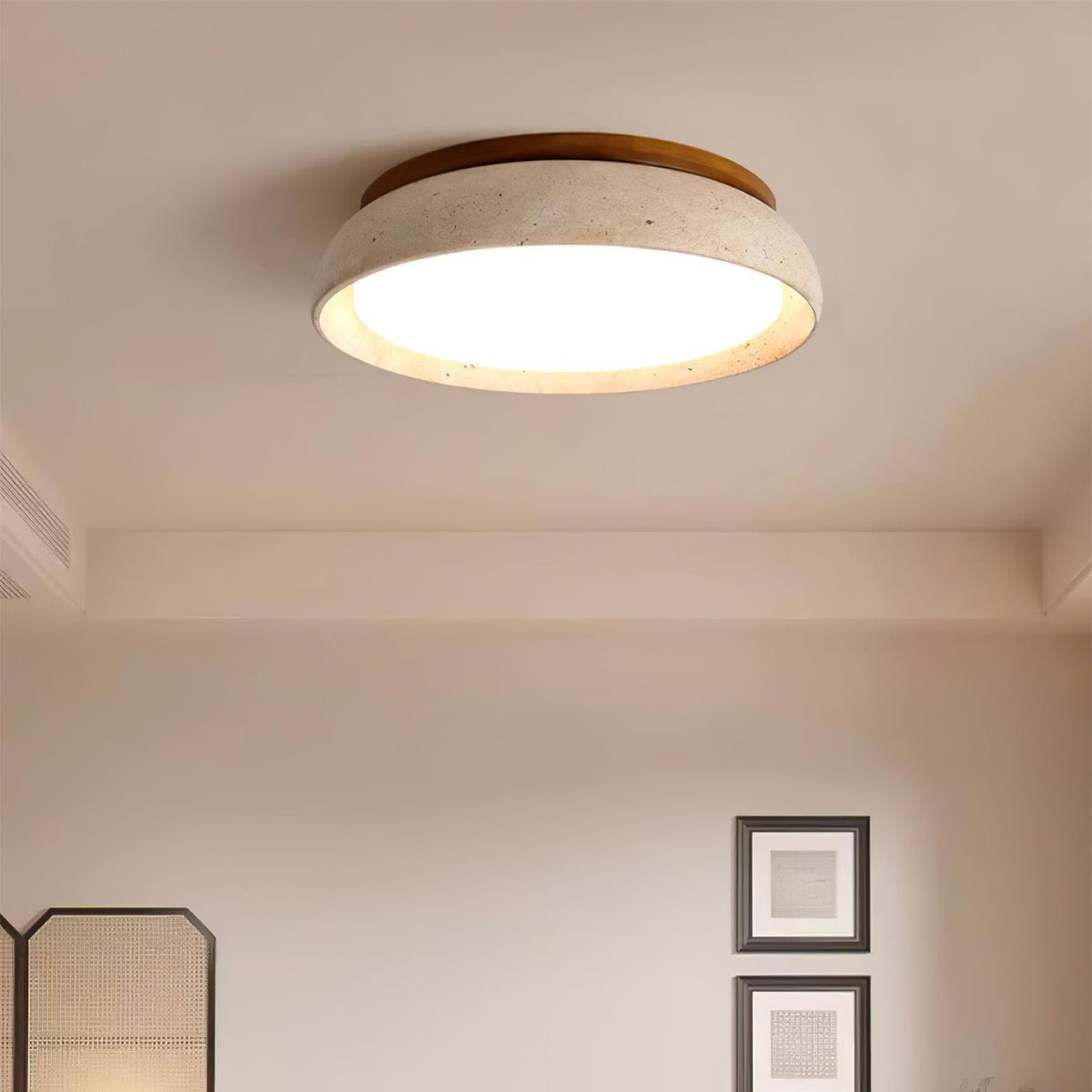 Savenlark Travertine Ceiling Light-Moonnatur